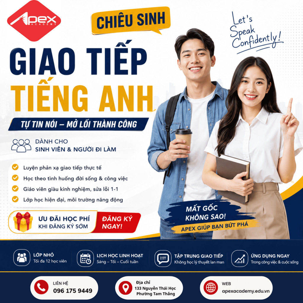 Chiêu Sinh Khóa Học Giao Tiếp Tiếng Anh Cho Sinh Viên & Người Đi Làm