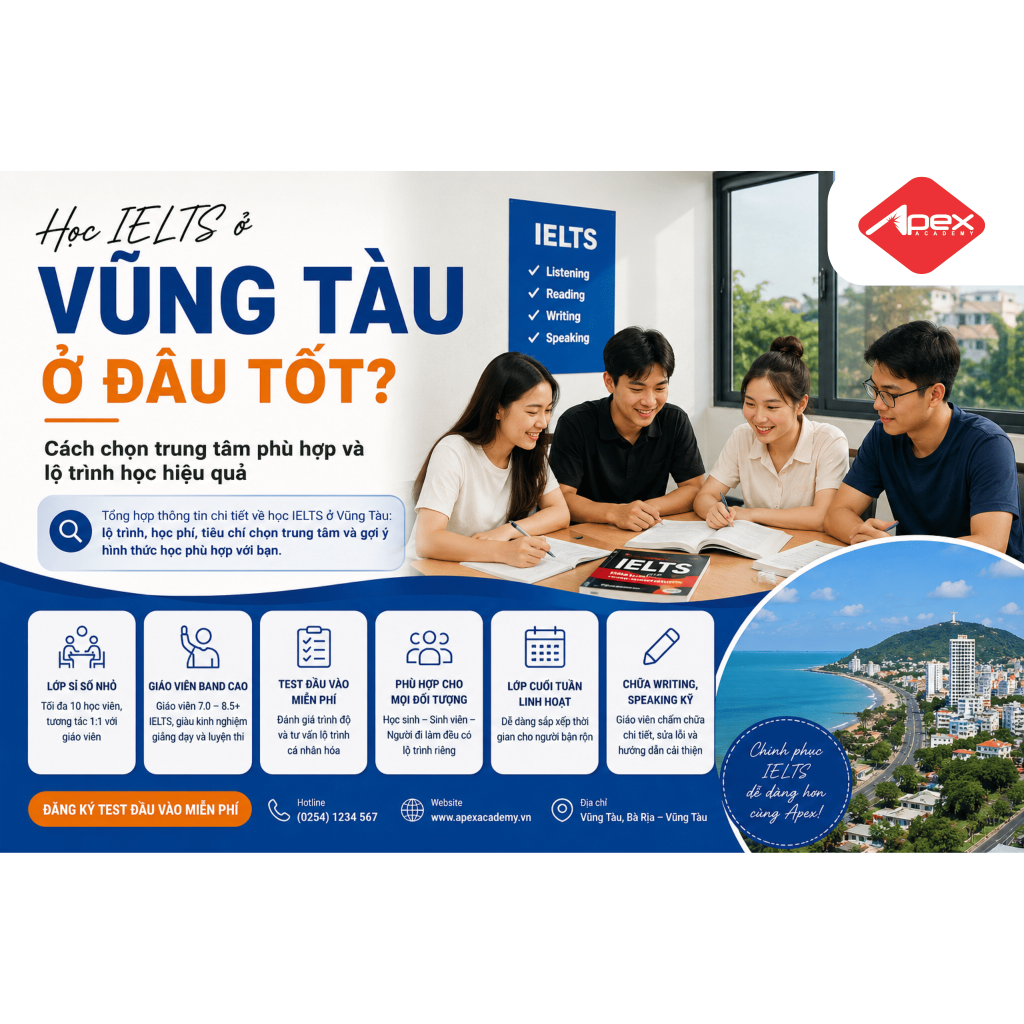Học IELTS ở Vũng Tàu ở đâu tốt?