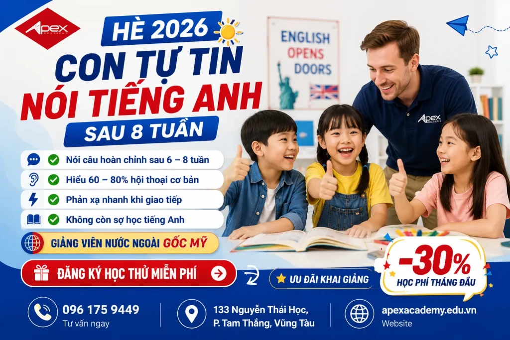 Khóa học tiếng anh hè Vũng tàu